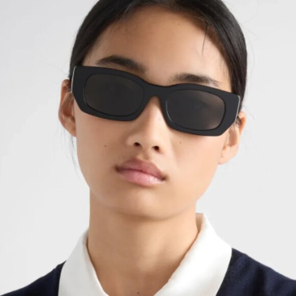 NEW PRADA PRB05SF 09Q08Z WOMEN BLACK SUNGLASSES SPR B05F 09Q08Z - Picture 3 of 11